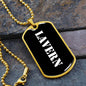 Lavern v3 - 18k Gold Finished Luxury Dog Tag Necklace