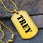 Trey - 18k Gold Finished Luxury Dog Tag Necklace