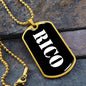 Rico v3 - 18k Gold Finished Luxury Dog Tag Necklace