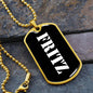 Fritz v3 - 18k Gold Finished Luxury Dog Tag Necklace