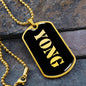 Yong v2 - 18k Gold Finished Luxury Dog Tag Necklace