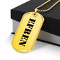 Efren - 18k Gold Finished Luxury Dog Tag Necklace