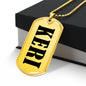Keri v01 - 18k Gold Finished Luxury Dog Tag Necklace