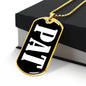 Pat v01w - 18k Gold Finished Luxury Dog Tag Necklace