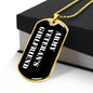 Army Veteran's Girlfriend v3 - 18k Gold Finished Luxury Dog Tag Necklace