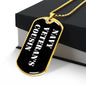 Navy Veteran's Cousin v3 - 18k Gold Finished Luxury Dog Tag Necklace