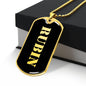 Rubin v2 - 18k Gold Finished Luxury Dog Tag Necklace