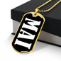 Mai v03 - 18k Gold Finished Luxury Dog Tag Necklace