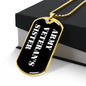 Army Veteran's Sister v3 - 18k Gold Finished Luxury Dog Tag Necklace