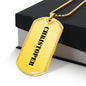 Christoper - 18k Gold Finished Luxury Dog Tag Necklace