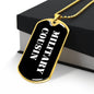 Military Cousin v3 - 18k Gold Finished Luxury Dog Tag Necklace