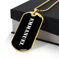 Emmanuel v3 - 18k Gold Finished Luxury Dog Tag Necklace