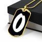Initial O v3b - 18k Gold Finished Luxury Dog Tag Necklace