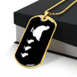 Mama Chicken With 3 Chicks v3 - 18k Gold Finished Luxury Dog Tag Necklace