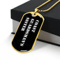 Coast Guardsman's Sister v3 - 18k Gold Finished Luxury Dog Tag Necklace