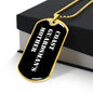 Coast Guardsman's Mother v3 - 18k Gold Finished Luxury Dog Tag Necklace