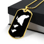 Mama Chicken With 2 Chicks v3 - 18k Gold Finished Luxury Dog Tag Necklace