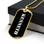 Kenneth v3 - 18k Gold Finished Luxury Dog Tag Necklace