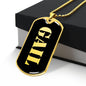 Gail v2 - 18k Gold Finished Luxury Dog Tag Necklace