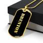 Brenton v2 - 18k Gold Finished Luxury Dog Tag Necklace