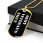 Army Veteran's Niece v3 - 18k Gold Finished Luxury Dog Tag Necklace