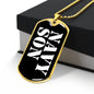 Navy Son v3 - 18k Gold Finished Luxury Dog Tag Necklace