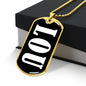 Lou v03 - 18k Gold Finished Luxury Dog Tag Necklace