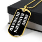 Army Ranger's Husband v3 - 18k Gold Finished Luxury Dog Tag Necklace
