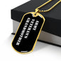 Army Veteran's Grandmother v3 - 18k Gold Finished Luxury Dog Tag Necklace