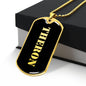 Theron v2 - 18k Gold Finished Luxury Dog Tag Necklace