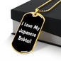 Love My Japanese Bobtail v3 - 18k Gold Finished Luxury Dog Tag Necklace