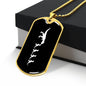 Mama Dinosaur With 4 Hatchlings v3 - 18k Gold Finished Luxury Dog Tag Necklace