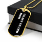 Coast Guard Mom v3 - 18k Gold Finished Luxury Dog Tag Necklace