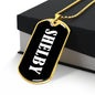 Shelby v03 - 18k Gold Finished Luxury Dog Tag Necklace
