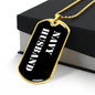 Navy Husband v3 - 18k Gold Finished Luxury Dog Tag Necklace