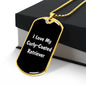 Love My Curly-Coated Retriever v6 - 18k Gold Finished Luxury Dog Tag Necklace