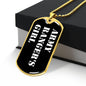 Army Ranger's Girl v3 - 18k Gold Finished Luxury Dog Tag Necklace