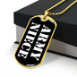 Army Niece v3 - 18k Gold Finished Luxury Dog Tag Necklace