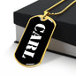 Carl v3 - 18k Gold Finished Luxury Dog Tag Necklace