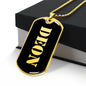 Deon v2 - 18k Gold Finished Luxury Dog Tag Necklace