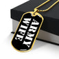 Army Wife v3 - 18k Gold Finished Luxury Dog Tag Necklace