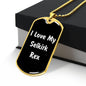 Love My Selkirk Rex v3 - 18k Gold Finished Luxury Dog Tag Necklace