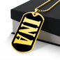 Ina v02 - 18k Gold Finished Luxury Dog Tag Necklace