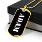 Adam v3 - 18k Gold Finished Luxury Dog Tag Necklace