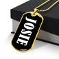 Josie v03 - 18k Gold Finished Luxury Dog Tag Necklace