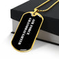 Air Force Granddaughter v3 - 18k Gold Finished Luxury Dog Tag Necklace