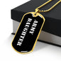 Army Daughter v3 - 18k Gold Finished Luxury Dog Tag Necklace