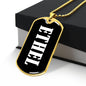 Ethel v01w - 18k Gold Finished Luxury Dog Tag Necklace