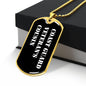 Coast Guard Veteran's Cousin v3 - 18k Gold Finished Luxury Dog Tag Necklace