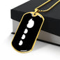 Mama Hedgehog With 3 Hoglets v3 - 18k Gold Finished Luxury Dog Tag Necklace